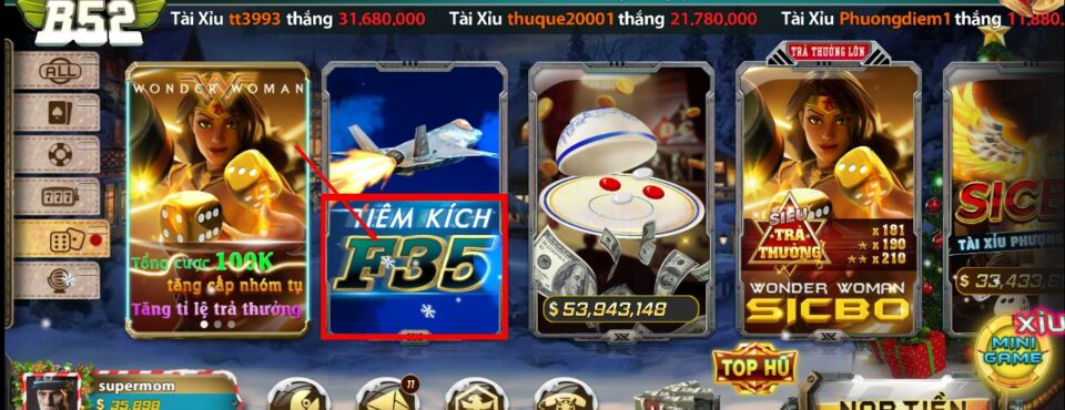 Cách chơi Tiêm kích F35 siêu đỉnh tại cổng game B52