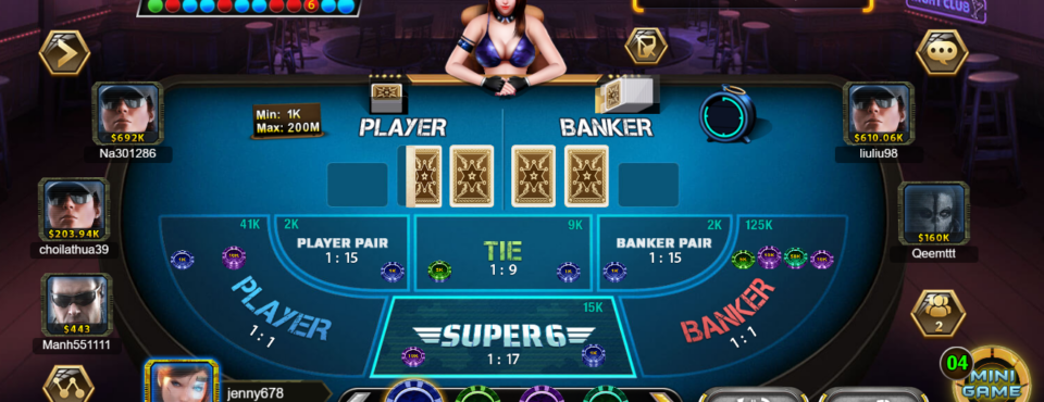 Khám phá game Super 6 Baccarat cực hot tại B52