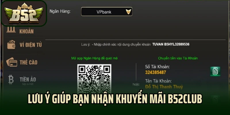 Lưu ý giúp bạn nhận khuyến mãi B52club suôn sẻ